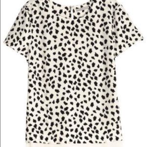 H&M Satin Spot Printed Blouse NWOT